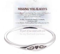 GLIART For Memorial - Tiny Heart with Wings Ring, Missing You Always Ring, Lost Loved One Ring, Tiny Heart with Wings Circle Ring, Fashion Angel Wing Ring (Silver-A,9)