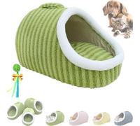 GLIART Pawcart - Cozy Hideaway Cat & Dog Bed, Small & Medium Pet Sleeping Bag (Green, M-7.5Kg)