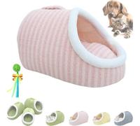 GLIART Pawcart - Cozy Hideaway Cat & Dog Bed, Small to Medium Pet Slipper Cave Bed, Non-slip Washable Soft Cover (Pink, L-12.5Kg)