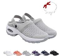 GLIART Women's Orthopedic Clogs with Air Cushion Support to Reduce Back and Knee Pressure, Orthopedic Sneakers for Women (43,Grey)