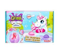 Glibbi Unicorn Surprise Bath Bombs, Pack of 6 with Random Sorting, Bath Toy from 3 Years