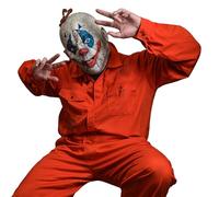 GlibHLBantz Halloween Latex Mask for Adults, Full Head Latex Realistic Scary Masks Hand-Colored for Cosplay, Spooky Party, Carnival, Costume Party (One Size Adults) (joker1)