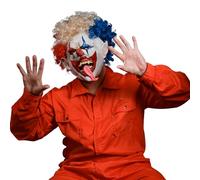 GlibHLBantz Halloween Latex Mask for Adults, Full Head Latex Realistic Scary Masks Hand-Colored for Cosplay, Spooky Party, Carnival, Costume Party (One Size Adults) (joker3)