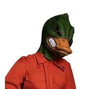 GlibHLBantz Halloween Violent Duck Mask Breathable, Ultra-Realistic Violent Duck Latex Mask, Ealistic Animal For Halloween, Cosplay, Carnival,Animal Theme Party, Costume Party (One Size) (Green)