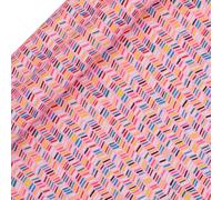 Glick 2 Pack Pink Dashes Wrapping Paper, for Birthdays and Celebrations, 2 x Recyclable Rolls (Each 4m x 70cm), Pink, Multi