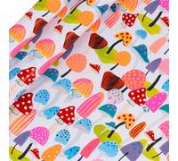 Glick 2 Pack Shining Shrooms Wrapping Paper, for Birthdays and Celebrations, 2 x Recyclable Rolls (Each 4m x 70cm), Pink