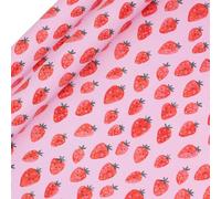 Glick 2 Pack - Sweet Strawberries Wrapping Paper, for Birthdays and Celebrations, 2 x Recyclable Rolls (Each 4m x 70cm), Pink & Red