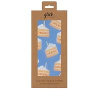 Glick 4 Sheets of Cakey Blue Tissue Paper. Each Sheet Measures 75 x 50cms When Opened and is Suitable for Birthdays & Other Celebrations