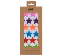 Glick 4 Sheets of Jazzy Star Tissue Paper. Each Sheet Measures 75 x 50cms When Opened and is Suitable for Birthdays & Other Celebrations