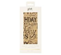 Glick Birthday Kraft Luxury Tissue Wrapping Paper, 4 Large Sheets, 50 x 75 cm, Gift Wrapping