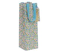 Glick Bottle Gift Bag - Dotty Blue Design - 110 x 340 x 100mm