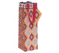 Glick Bottle Gift Bag - Floral Fusion Design - 110 x 340 x 100mm