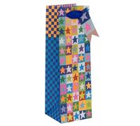 Glick Bottle Gift Bag - Starry Stack Design - 110 x 340 x 100mm, M