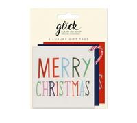 Glick Christmas Gift Tags, Christmas Greetings, Pack of 6, Fully Recyclable