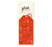Glick Christmas Gift Tags, Exquisite Christmas, Pack of 6, Fully Recyclable
