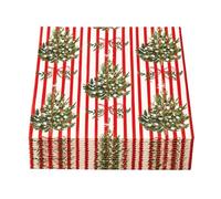 Glick Christmas Napkins | Striped Spruce | 3 Ply