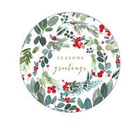 Glick Christmas Tags, Gift Tags for Christmas, Rich Foliage White x 6