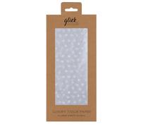 Glick Christmas Tissue Paper for Wrapping | Silver Stars | 4 Large Sheets