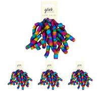 Glick Curl Swirl for Gift Wrapping at Birthday, Valentine's, Mother's Day, Anniversary and Other Celebrations, Fuschia Rainbow 14 x 13 cm (Pack of 4)