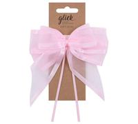 Glick Designer Satin Edge Ribbon Bow, Perfect for Accessorising of Gifts, 17.5 x 12 cm, Light Pink