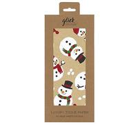 Glick Four Sheets Christmas Tissue Paper, Christmas Silly Snowmen Tissue Paper, Tissue Paper for Wrapping at Christmas, Xmas Tissue (Four Sheets)