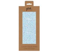 Glick Four Sheets of Baby Blue Stars Tissue Paper, Each Sheet 750mm x 500mm When Opened, Light Blue Tissue Paper for Gift Wrapping, Arts & Crafts