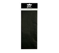 Glick Four Sheets of Black Tissue Paper, Each Sheet 750mm x 500mm, Black Tissue Paper for Gift Wrapping, Arts and Crafts and Other Occasions, Halloween (TP12)