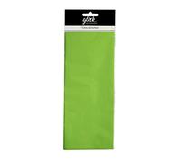Glick Four Sheets of Lime Green Tissue Paper, Each Sheet 750mm x 500mm, for Gift Wrapping and Other Arts & Crafts, Lime Green