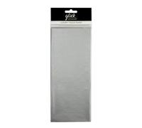 Glick Four Sheets of Silver Tissue Paper, Silver Tissue Paper for Gift Wrapping, Birthday, Valentine, Christmas and Other Celebrations, Each Sheet When Opened 750mm x 500mm