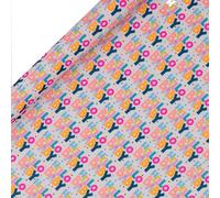 Glick - Hello Baby Text Wrapping Paper Roll, for Celebrating the Birth of a New Baby, Gift Wrapping, Arts & Crafts, 4 metres x 70 cm, Multi-Coloured