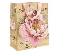 Glick Large Gift Bag - Gilded Peony Floral Design - 260 x 315 x 135mm, M