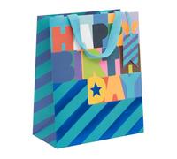 Glick Large Gift Bag, Vivid Cobalt, 315 x 260 x 135 mm, Luxury Recyclable Bag for Birthdays & Celebrations, Blue