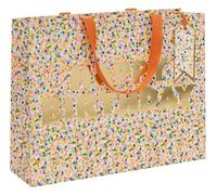 Glick Large Landscape Gift Bag - Dotty Birthday Design - 355 x 275 x 100mm