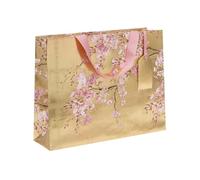 Glick Large Landscape Gift Bag, Gilded Blossom, Luxury Recyclable Bag for Birthdays & Celebrations, 275 x 355 x 100 mm, Multi-Coloured