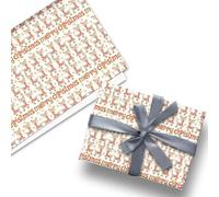 Glick Luxury Christmas Folded Wrap (3 Sheets) Rudolph Christmas Wrapping Paper