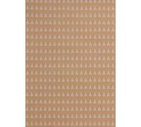 Glick Luxury Christmas Folded Wrap (3 Sheets) Trees Kraft Christmas Wrapping Paper, Each Sheet 50 x 70 cms When Opened, Multi-Coloured
