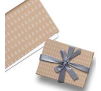 Glick Luxury Christmas Folded Wrap (3 Sheets) Yuletide Alpine Kraft Christmas Wrapping Paper, Multi-Coloured