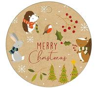 Glick Luxury Christmas Tags, Gift Labels for Xmas Presents, in The Woods, 6 Pack with Ties, Multi-Coloured