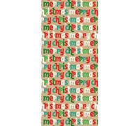 Glick Luxury Christmas Tissue Paper, Four Sheets Xmas Text, Each Sheet 70 x 50 cm When Opened, Kraft Red Green