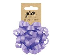 Glick Confetti Bow Lilac, Lilac Bow for Gift Wrapping, Lilac Confetti Bow Arts and Crafts (BF01)