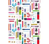 Glick Luxury Flat Wrap, One Sheet Arts & Crafts Wrapping Paper Thank You Teacher Gift Wrap, Multicoloured Thanks Teacher Paper for Presents - Not for Sale on It's own