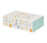 Glick Luxury Flatpack Welcome New Baby Keepsake Box, This Measures 35 x 9 x 22.5 cms When Assembled and is a Lovely Way to Keep Your Baby Treasures Safe