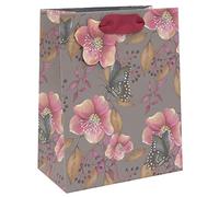 Glick Luxury Floral Medium Gift Bag, Celebrations for Birthdays, Summer Dusk Gift Bag, 175w x 225h x 100d mm, Multi-Coloured