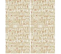 Glick Luxury Four Sheets Kraft Red White Christmas Tissue Paper Wrap, TPX70 (Pack of 2)