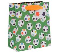 Glick Luxury Gift Bag, Football Large Gift Bag, Celebration Gift Bag, Birthday Gift Bag, Soccer Gift Bag for Boys, 260 x 315 x 135mm, Green
