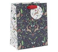 Glick Luxury Gift Bag Medium Enchanted Midnight Christmas Wrapping, Dark Blue
