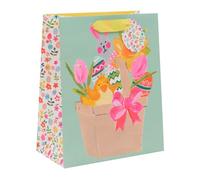 Glick Luxury Happy Easter Gift Bag: A Spacious and Festive Large Bag Designed to Hold Gifts or Easter Eggs, 260 x 315 x 135 mm