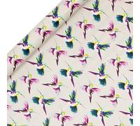 Glick Luxury Hummingbird Roll Wrap, Wrapping Paper, 4 metres x 70 cms, Suitable for Birthdays and Other Occasions, Multi-Coloured