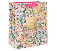 Glick Luxury Large Colourful Confetti Gift Bag, For Birthdays and Other Celebrations, 260x315x135mm, Multi-Colour