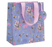 Glick Luxury Gift Bag, Multi-Colour Bee Meadow Large Birthday Gift Bag, 225 x 200 x 100 mm